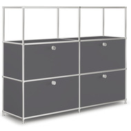 Highboard VEROM, 4 Schubladen, 2 Fächer ohne Rück- und Seitenwände, grau - 7630006773009_01_ow