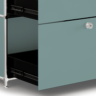 Highboard VEROM, 4 Schubladen, 2 Fächer ohne Rück- und Seitenwände, mint - 7630006773016_03_ow