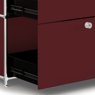 Highboard VEROM, 4 Schubladen, 2 Fächer ohne Rück- und Seitenwände, rot - 7630006772965_03_ow