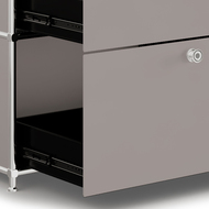 Highboard VEROM, 4 Schubladen, 2 Fächer ohne Rück- und Seitenwände, taupe - 7630006772958_03_ow