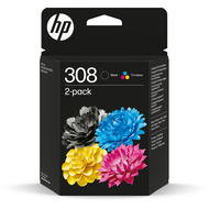 HP 308 Tintenpatronen Multipack, farbig, schwarz