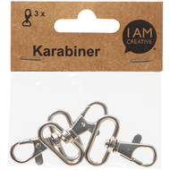 Karabiner drehbar, 3 Stück