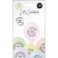 Luftballons Birthday Daisy, pastell, 6 Stück