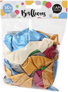 I AM CREATIVE Luftballons metallic, 50 Stück