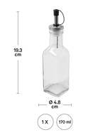 Ölflasche mit Metallausgiesser, 170ml