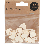 Streuteile Herz, 24 Stück