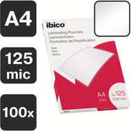 Ibico pochettes de plastification, A4, 125 mic, mat, 100 pièce - 4049793065984_02_ow