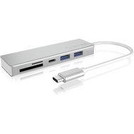USB Hub mit Dual Kartenleser IB-HUB1413-CR, 1 x USB-C, 2 x USB-A 3.0, 3 Port