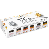 Glasmalfarben  "Glass & Porcelain" Metallicfarben-Set