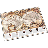 Schreibunterlage Weltkarte, antik