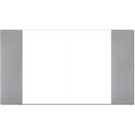 All-in-One tableau blanc/tableau en liège set Wall-Up, 4 pièces, blanc/gris