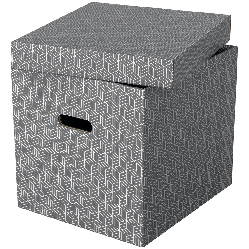 Leitz Aufbewahrungsbox Home Cube, 3 Stück, 31 l, grau - 4049793072340_02_ow