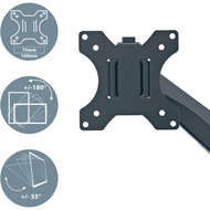 Leitz  Bras pour écran Ergo Dual, gris foncé - 4002432134687_03_ow