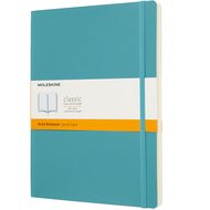 Moleskine Classic Notizbuch XL, Softcover, 190 x 250 mm, liniert, riff blau - 8058341715543_01_ow