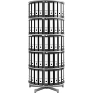 Ordnerdrehsäule Depotfile, Ø 80 cm, 5 Etagen