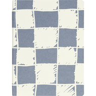 Graphic L Notizbuch, Cheecky Checks, recyceltes Leder