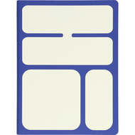 Graphic L Notizbuch, Hi, recyceltes Leder