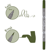 ONLINE feutre CalliBrush Double Tip, olive - 4014421190710_03_ow