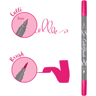 ONLINE Filzstift CalliBrush Double Tip, fluo pink - 4014421190567_03_ow