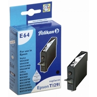 Pelikan 4108609|E64 Cartouche d'encre noire Gr. 1617, Capacité 12 ml (remplace Epson T1291) pour Stylus Office BX 305 F/FW/FW Plus/SX 420 W/425 W/TX 420/420 w
