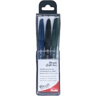 stylos à pinceau Brush Sign Pen Pigment, étui de 3