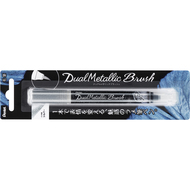 Pentel stylo à pinceau Dual Metallic Brush, argenté - 4902506377340_03_ow