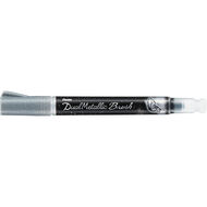 Pentel stylo à pinceau Dual Metallic Brush, argenté - 884851056658_02_ow