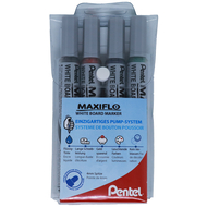 Pentel Whiteboard Marker Maxiflo MWL5S, 4er Etui, assortiert - 3474377910410_01_ow