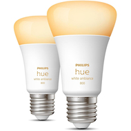 Hue Leuchtmittel A60 White Ambiance, E27, 2200 - 6500K, 9W, 2 Stück