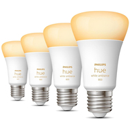 Hue Leuchtmittel A60 White Ambiance, E27, 2200 - 6500K, 9W, 4 Stück
