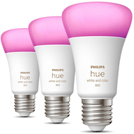 Hue Leuchtmittel A60 White & Color Ambiance, E27, 2000 - 6500K, 9W, 3 Stück