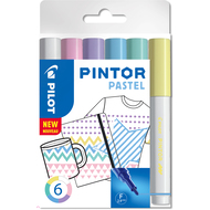 Marker Pintor Pastell, F, 6 Stück