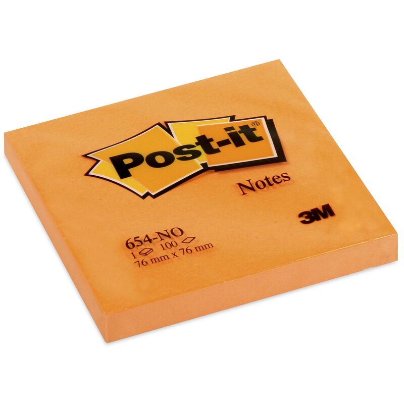 Post-it Haftnotizen Neon, 76 x 76 mm, 100 Blatt - 3134375328517_01_ow