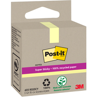 notes adhésives Super Sticky Recycling, jaune