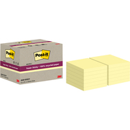 notes adhésives Super Sticky Recycling, jaune