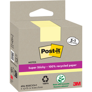 notes adhésives Super Sticky Recycling, jaune