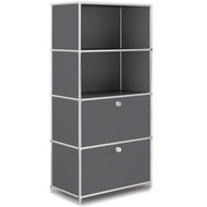 Regal VEROM, 4 Ordnerhöhen, 2 Schubladen