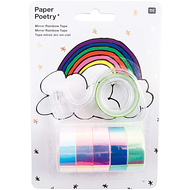 Washi Tape Mirror Rainbow, 6 pièces