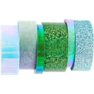 Washi Tape Mixed, 6 pièces, bleu/vert