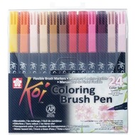 feutres pinceaux Koi Colouring Brush Pen, étui de 24