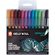 stylo roller Gelly Roll Metallic, 12 pièces