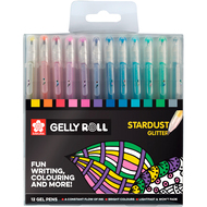 stylo roller Gelly Roll Startdust Glitter, 12 pièces