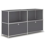 Sideboard VEROM, 2 Klapptüren, 2 Fächer, mit Lochgriffen