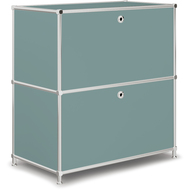 Sideboard VEROM, 2 tiroirs, avec poignées perforées, 77 x 40 x 80.5 cm