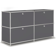 Sideboard VEROM, 2 Schubladen, 2 Klapptüren, mit Lochgriffen