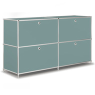 Sideboard VEROM, 2 Schubladen, 2 Klapptüren, mit Lochgriffen
