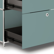 Sideboard VEROM, 2 Schubladen, mit Lochgriffen, mint - 7630006774662_03_ow