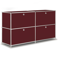 Sideboard VEROM, 2 tiroirs, 2 portes à charnière, avec poignées perforées