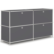 Sideboard VEROM, 4 portes à charnière, avec poignées perforées