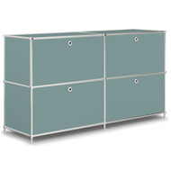 Sideboard VEROM, 4 portes à charnière, avec poignées perforées
